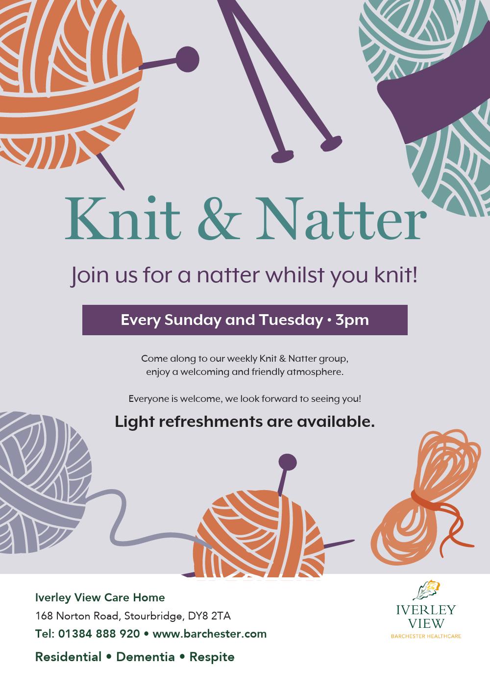 Iverley View Care Home - Knit and Natter Club